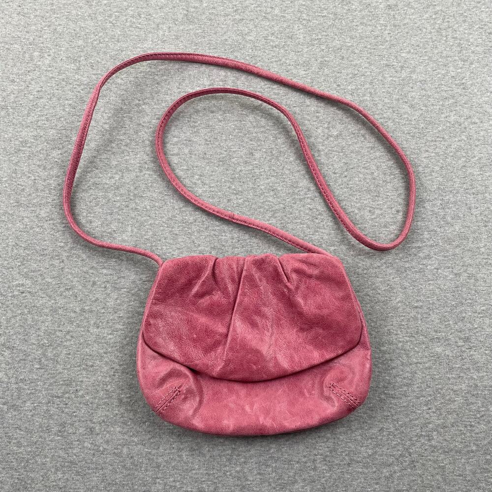 Vintage Fossil Genuine Leather Crossbody Mini Bag Purse Pink Flap Retro Preppy - Picture 1 of 16